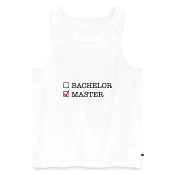 Master - Männer Premium Bio Tank Top - Weiß - Vorne - Michal (187cm)