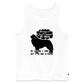 Without A Great Pyrenees - Men's Premium Organic Tank Top - white - Front - Michal (187cm)