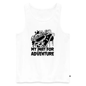 Handball My Way For Adventure - Men's Premium Organic Tank Top - white - Front - AI Model Male 178 light (178cm)
