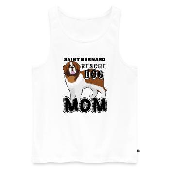 Saint Bernard Rescue Mom - Men's Premium Organic Tank Top - white - Front - AI Model Male 178 light (178cm)