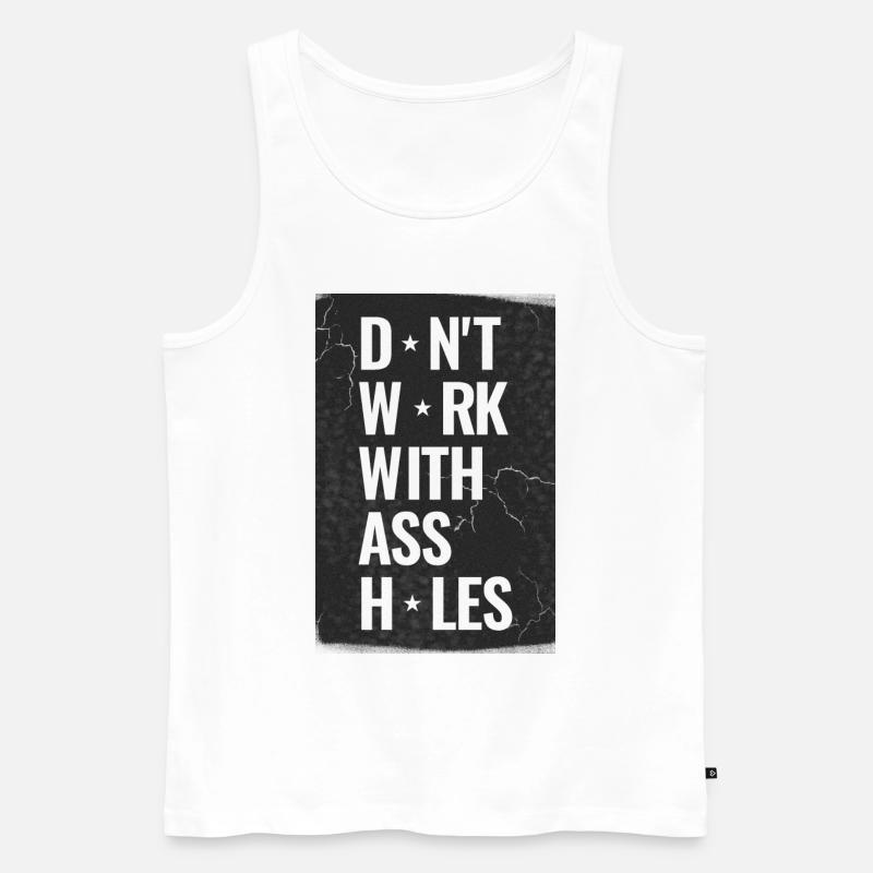 Arbeitskollegen sind Stress - Männer Premium Bio Tank Top - Weiß