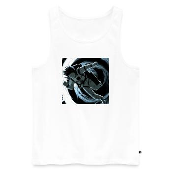 Astronaute dans le trou noir - Débardeur bio Premium Homme - blanc - Devant - AI Model Male 178 light (178cm)
