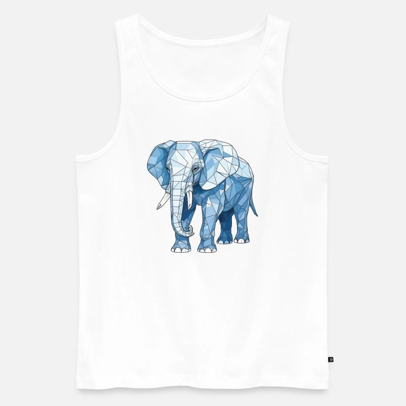 Crystal Elephant no1 - Männer Premium Bio Tank Top - Weiß