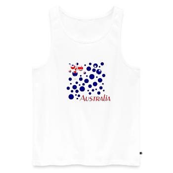 Australia Australien - Männer Premium Bio Tank Top - Weiß - Vorne - AI Model Male 178 light (178cm)