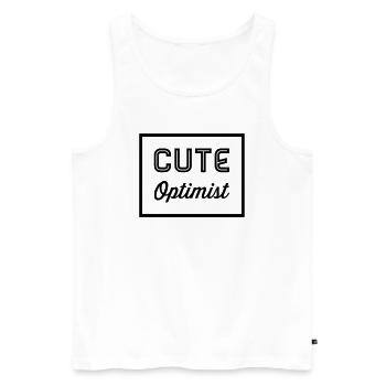 Enkel Geschenkidee - Männer Premium Bio Tank Top - Weiß - Vorne - Michal (187cm)