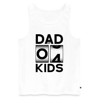 PAPA DE 4 ENFANTS PAPA QUATRIÈME ENFANT - Débardeur bio Premium Homme - blanc - Devant - Michal (187cm)