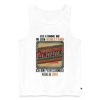 Grandma Retirement Funny Granny - Men's Premium Organic Tank Top - white - Front - Michal (187cm)