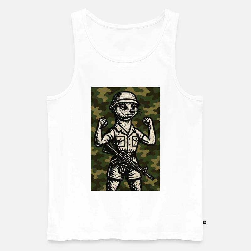 erdmännchen comic helden - Männer Premium Bio Tank Top - Weiß