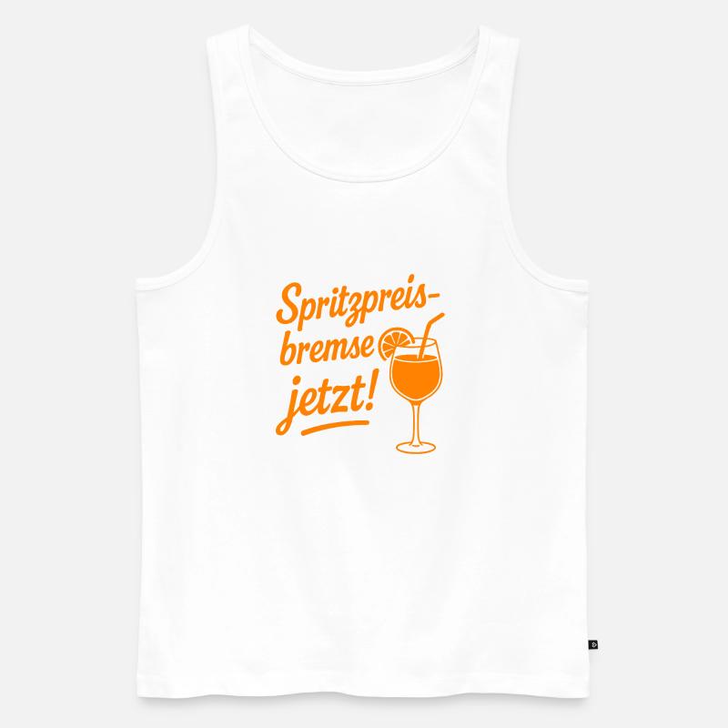Spritzpreisbremse - Männer Premium Bio Tank Top - Weiß