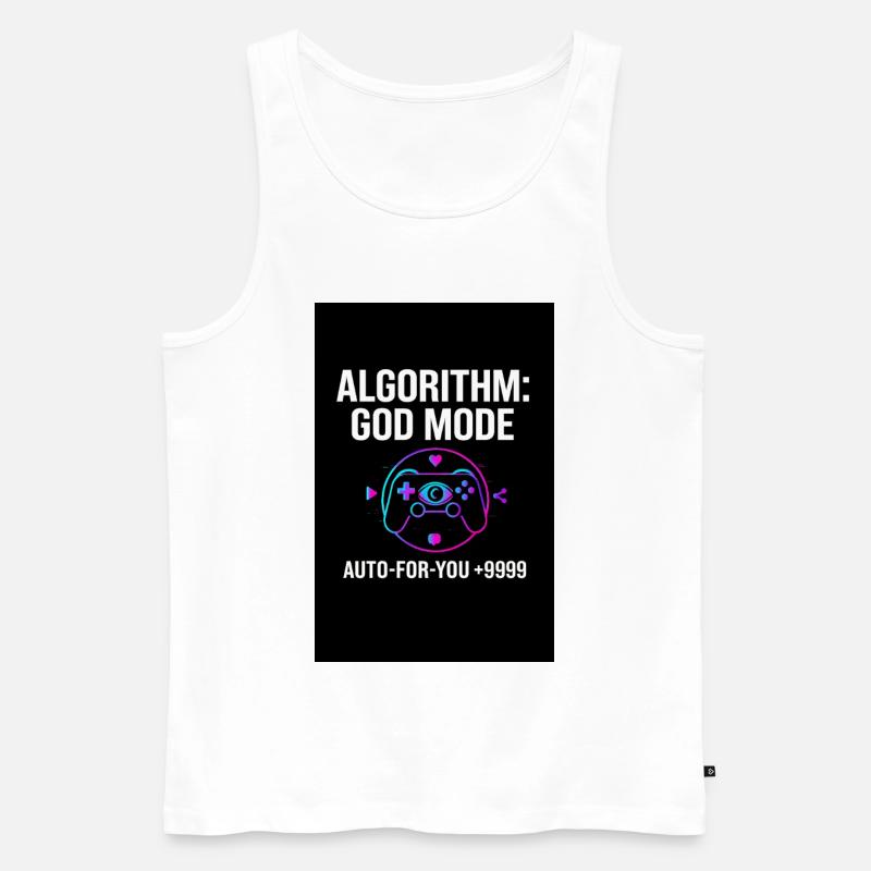 Algorithm God Mode - Men's Premium Organic Tank Top - white