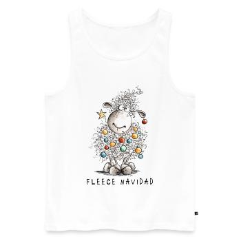 Moutons de dessin animé Navidad Navidad moutons de dessin animé - Débardeur bio Premium Homme - blanc - Devant - Michal (187cm)