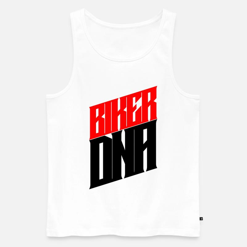 BIKER DNA - Männer Premium Bio Tank Top - Weiß