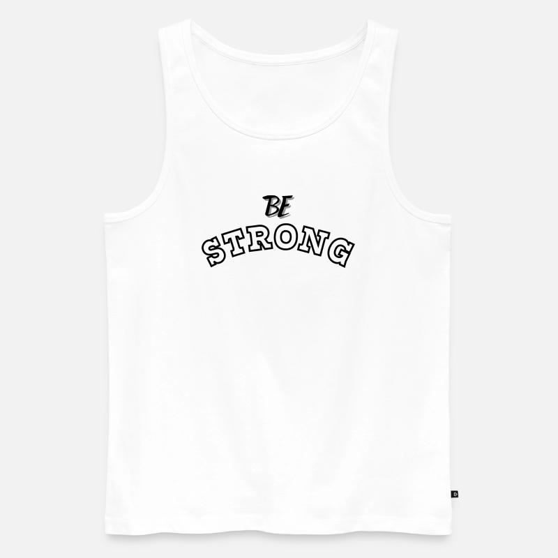 Sei STARK 2 - Männer Premium Bio Tank Top - Weiß