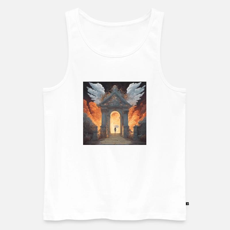 Himmel oder Hölle - Männer Premium Bio Tank Top - Weiß