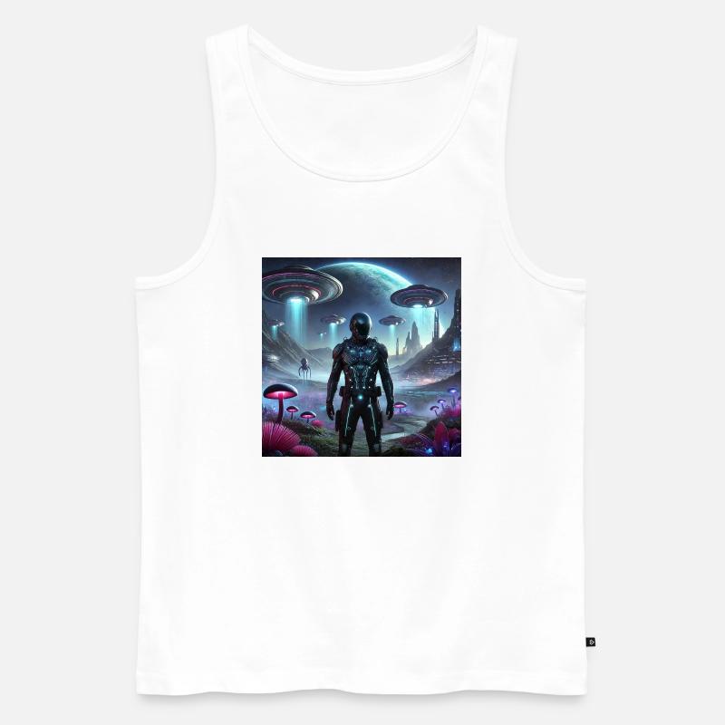 E1CC0E74 D88B 4DC4 8536 7E3A219B2F19 - Männer Premium Bio Tank Top - Weiß