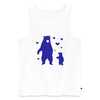 Ours - Panda Forêt Nature Liberté Sauvage - Débardeur bio Premium Homme - blanc - Devant - AI Model Male 178 light (178cm)