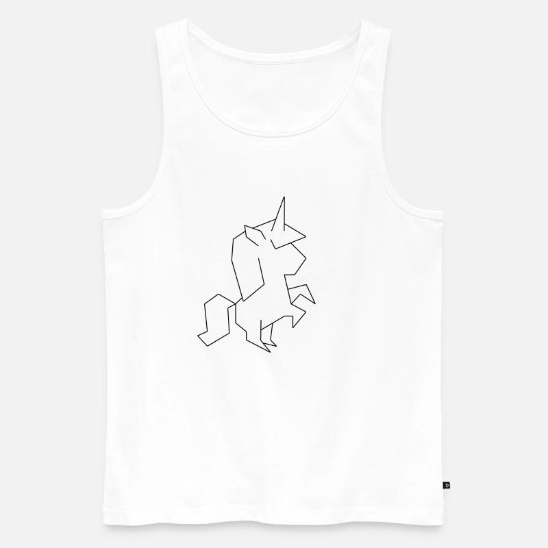 Brendan das Einhorn - Männer Premium Bio Tank Top - Weiß