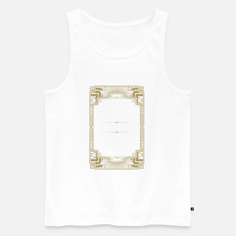 Trennlinien · Headers · Frames - Männer Premium Bio Tank Top - Weiß