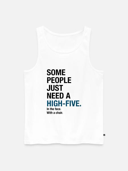 High-Five - Männer Premium Bio Tank Top - Weiß