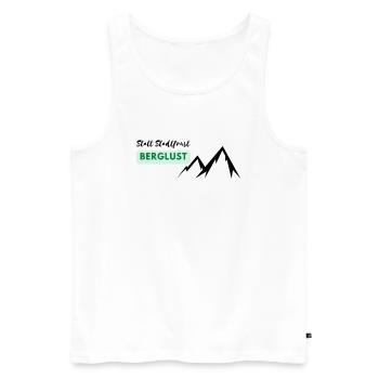 statt Stadtfrust Berglust - Männer Premium Bio Tank Top - Weiß - Vorne - Michal (187cm)