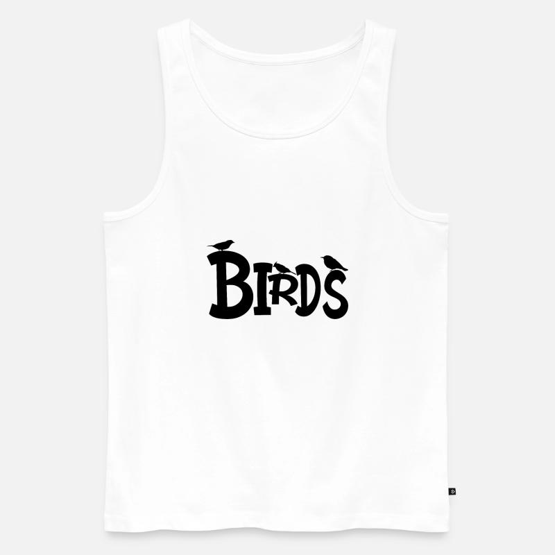 Birds - Budgie - Birdwatcher Gift idea - Männer Premium Bio Tank Top - Weiß
