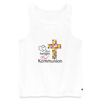 For Holy First Communion 2025 1 - Men's Premium Organic Tank Top - white - Front - AI Model Male 178 light (178cm)
