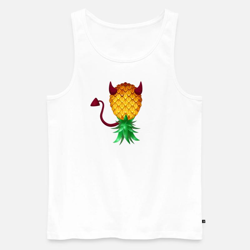 pineapple upside down - Männer Premium Bio Tank Top - Weiß