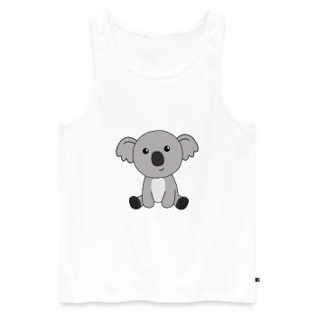 Koala mignon animaux mignons pour les enfants mignons - Débardeur bio Premium Homme - blanc - Devant - AI Model Male 178 light (178cm)