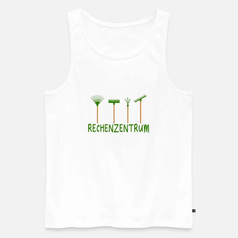 Rechenzentrum Informatik Garten Rechen - Männer Premium Bio Tank Top - Weiß
