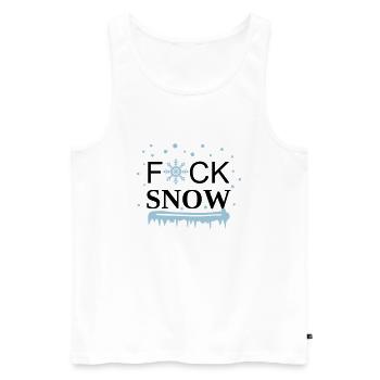 Je déteste la neige, je déteste l’hiver - Fuck Snow - Débardeur bio Premium Homme - blanc - Devant - AI Model Male 178 light (178cm)