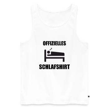 Offizielles Schlafshirt - Männer Premium Bio Tank Top - Weiß - Vorne - Michal (187cm)