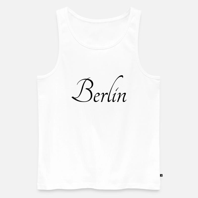 Berlin berlin - Männer Premium Bio Tank Top - Weiß