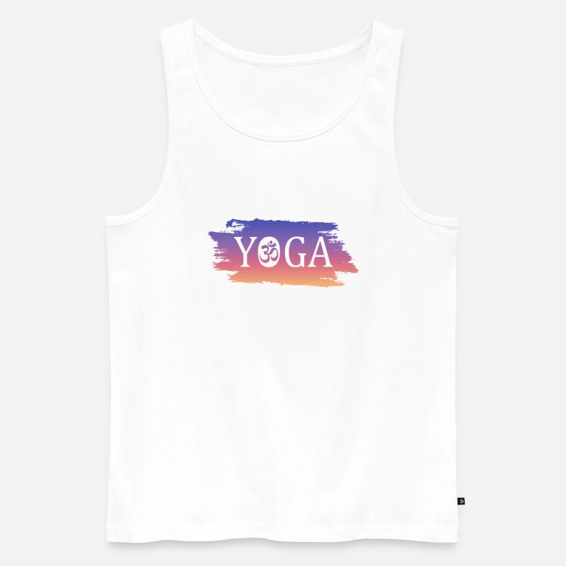 Yoga Geschenkidee - Männer Premium Bio Tank Top - Weiß