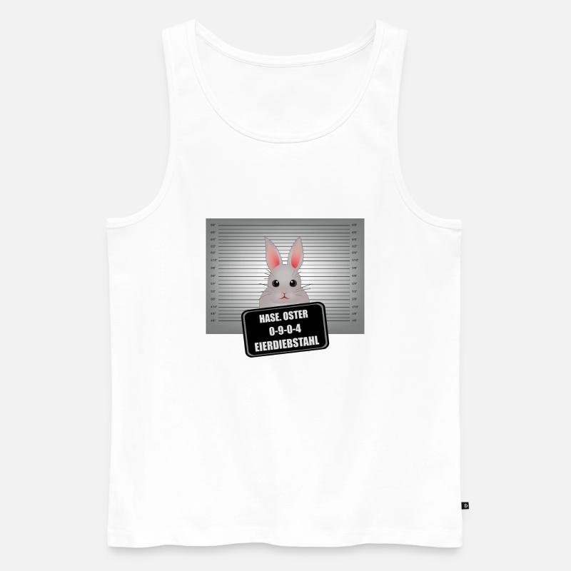 Osterhase - EIERDIEBSTAHL - Männer Premium Bio Tank Top - Weiß