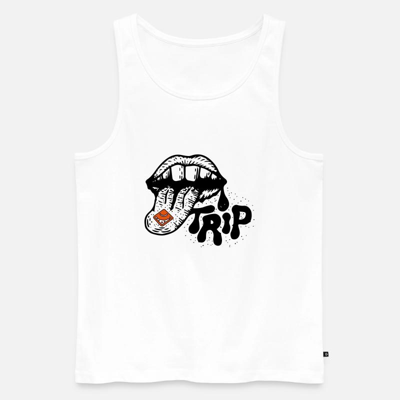 Ecstasy Trip - Männer Premium Bio Tank Top - Weiß