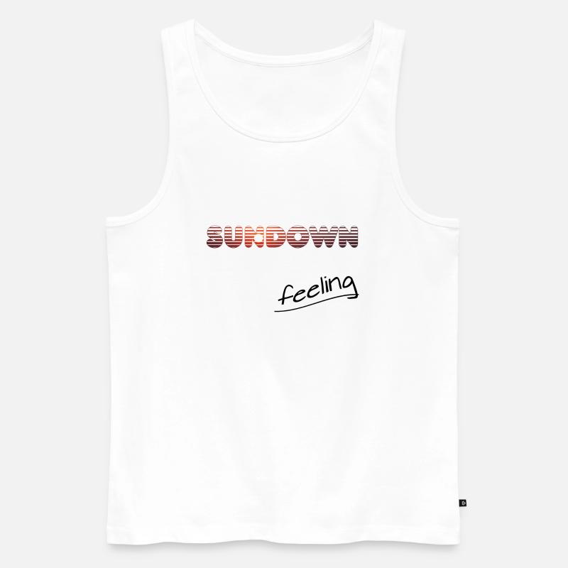 sundown feeling - Männer Premium Bio Tank Top - Weiß