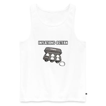 INFLATIONS OSTERN - Männer Premium Bio Tank Top - Weiß - Vorne - AI Model Male 178 light (178cm)