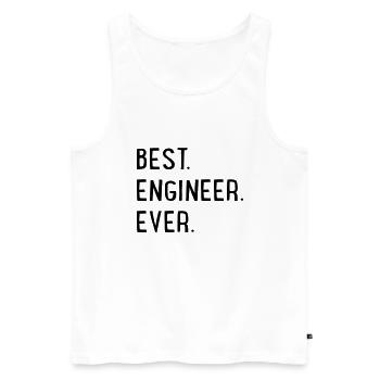 Ingenieur - Männer Premium Bio Tank Top - Weiß - Vorne - AI Model Male 178 light (178cm)
