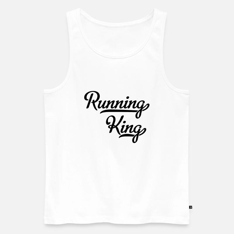 Running King - Männer Premium Bio Tank Top - Weiß