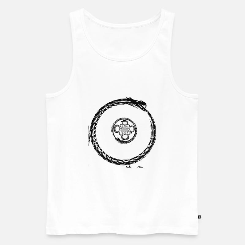 Drache Drachen - Männer Premium Bio Tank Top - Weiß