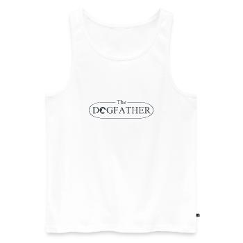 The Dogfather Der Hundevater - Männer Premium Bio Tank Top - Weiß - Vorne - AI Model Male 178 light (178cm)