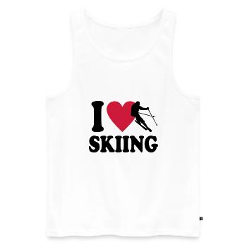 Ski - Männer Premium Bio Tank Top - Weiß - Vorne - Michal (187cm)