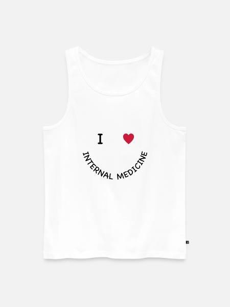 I love internal medicine - Men's Premium Organic Tank Top - white