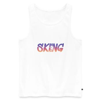 skiing ski ski fahren - Männer Premium Bio Tank Top - Weiß - Vorne - Michal (187cm)