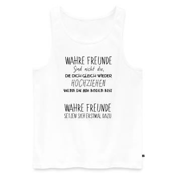 Wahre Freunde Beste Freundin Geschenk - Männer Premium Bio Tank Top - Weiß - Vorne - Michal (187cm)
