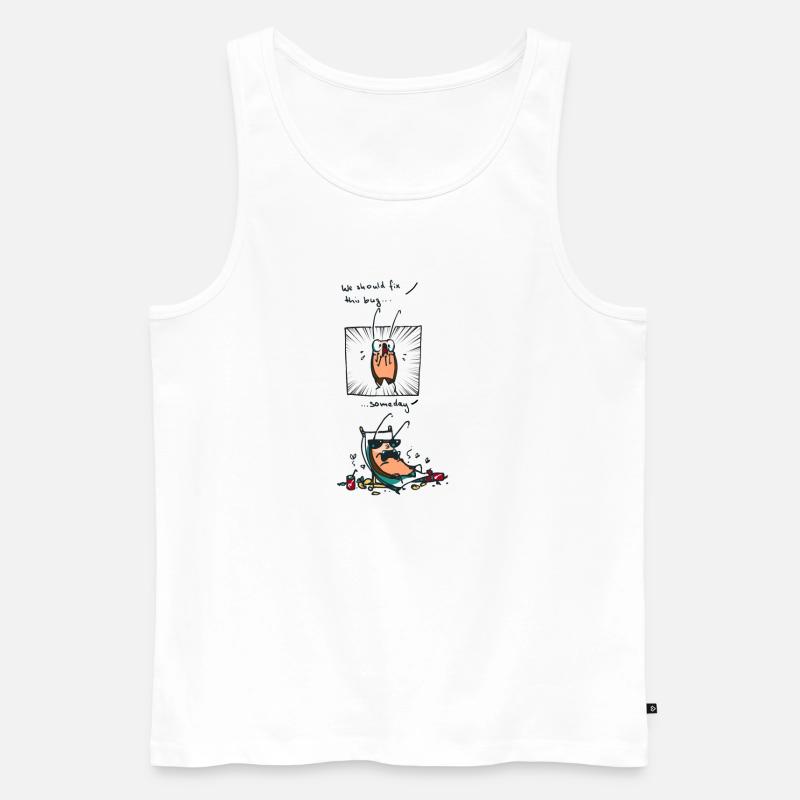 coder shirt someday - Männer Premium Bio Tank Top - Weiß