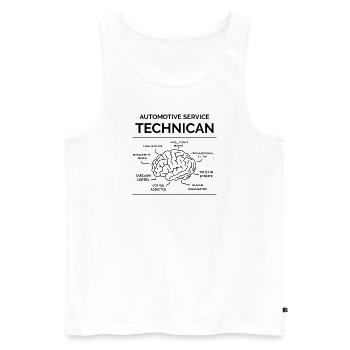 Technicien mécanicien automobile - Débardeur bio Premium Homme - blanc - Devant - Michal (187cm)