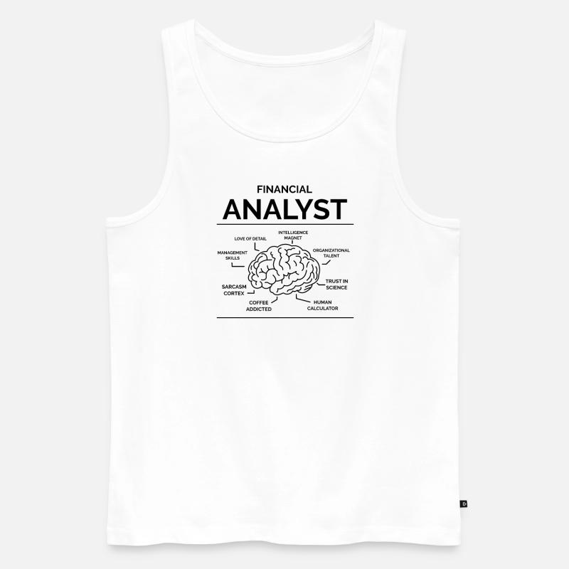 Finanzanalyst - Männer Premium Bio Tank Top - Weiß