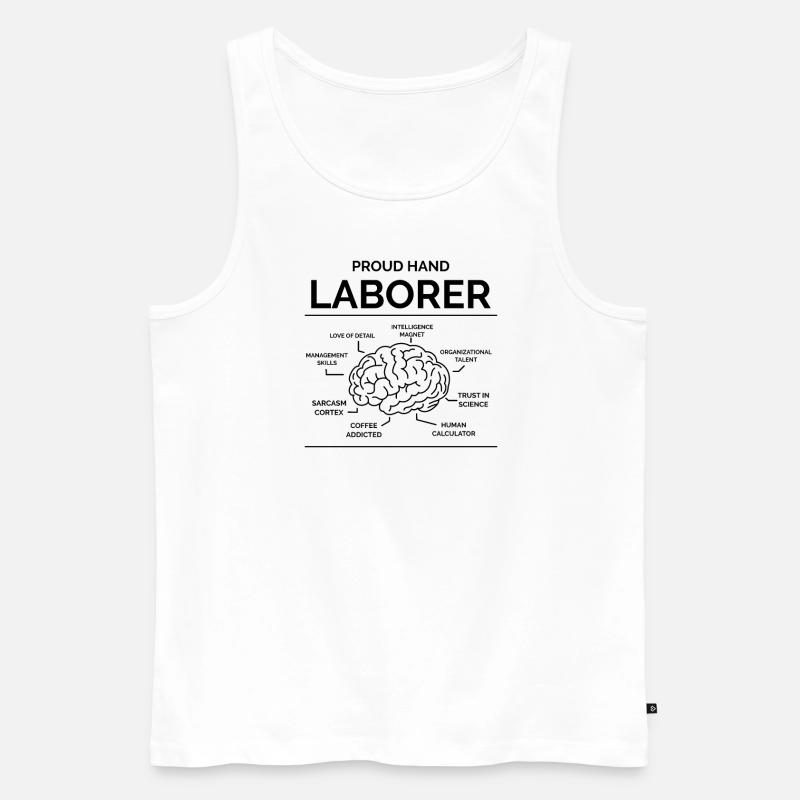 Handlanger Handwerker - Männer Premium Bio Tank Top - Weiß