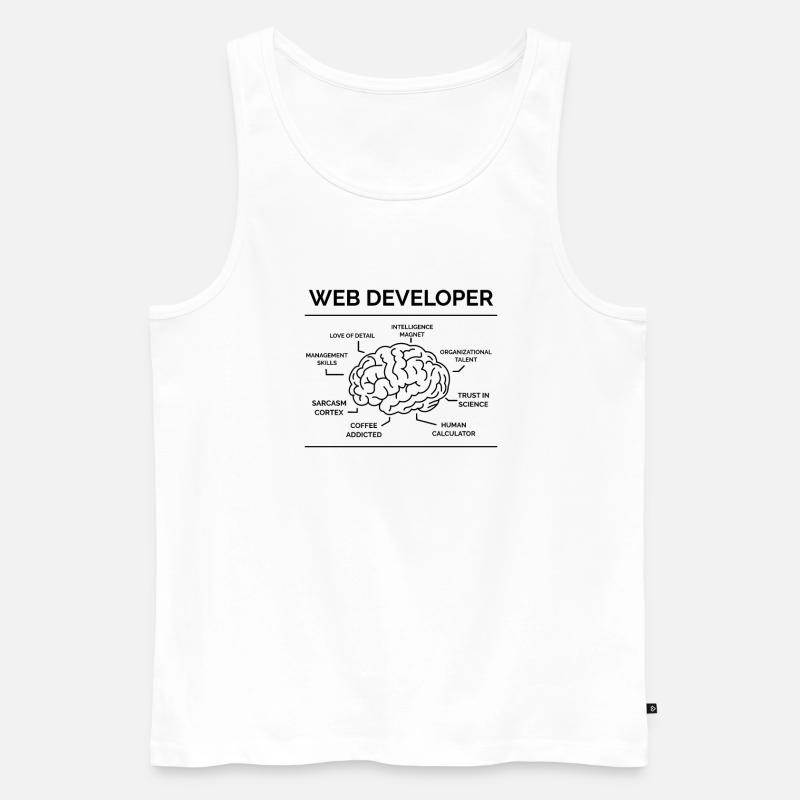Web Entwickler Programmierer - Männer Premium Bio Tank Top - Weiß